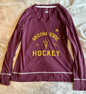 Camisa de hockey para mujer Adidas ASU Arizona State Sun Devils talla mediana Foto 1 de 4