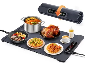 Food Warming Mat, Rapid-Heat Electric Warming Tray with 5 Adjustable Temperat... - Bild 1 von 7