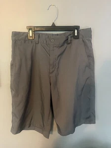 Nike Golf Mens Standard Fit Chino Shorts Flat Front Slash Pocket Size 30 Gray - Picture 1 of 3