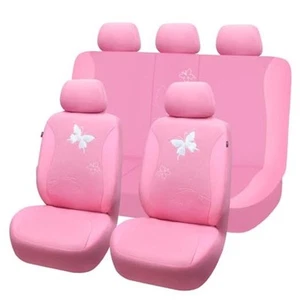 Butterfly car seat Covers ful Set Fashion Universal Lady Woman Female Rear - Picture 1 of 8