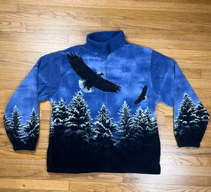 Maglione giacca cappotto uomo Bald Eagle Wild Kind 2XL pile zip intera nuovo con etichetta - Foto 1 di 9