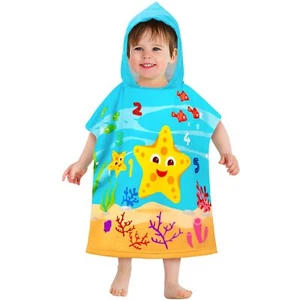 Kids Hooded Beach Towel for Boys Girls,Bath Pool Beach Poncho Towels Super So... - Picture 1 of 9