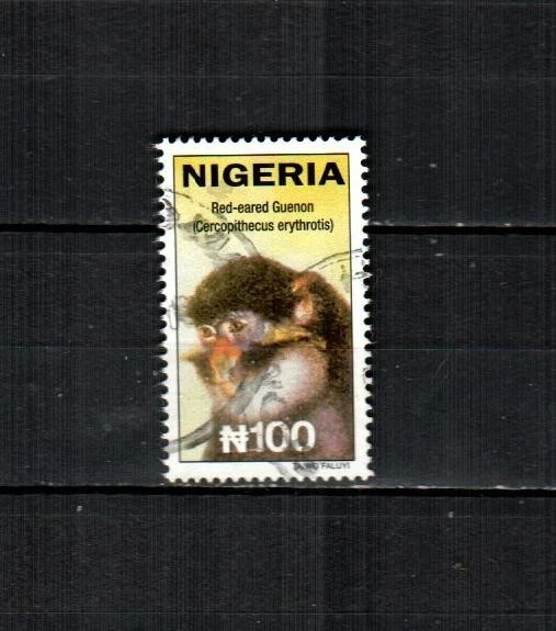 NIGERIA Scott's 737a (1v) Guenon orejas rojas en muy buen estado usado (2005) #3 Foto 1 de 1