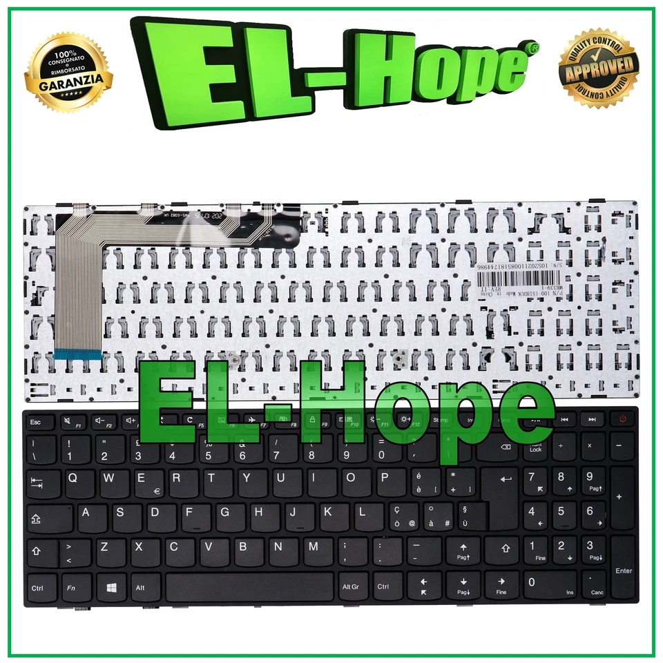 TASTIERA ITALIANA PER NOTEBOOK LENOVO IDEAPAD 110-15ISK 110-17ACL 110-17IKB NERA - Immagine 1 di 1