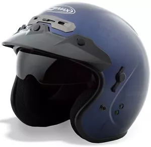 Gmax GM32 Helmet Inner Sunshield Open Face Washable Round Oval DOT XS-3XL - Picture 1 of 25