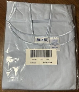 BLAIR Sleeveless Tee Tank Top Shirt Ladies Size 3X Light Blue Sleeveless New - Picture 1 of 19