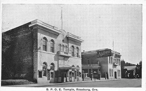 Postal de Roseburg OR B. P. O. E. Elks Temple "Antlers Theatre" - Imagen 1 de 2