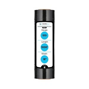 4 Rolls 18"x1000' (100 Gauge) Bundling Stretch Film Hand Shrink Wrap, Dark Black - Picture 1 of 10