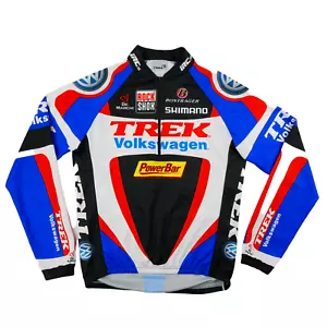 Trek Volkswagen Cycling Jersey Shirt Large 1/4 Zip Long Sleeve VW MTB Team - Picture 1 of 15