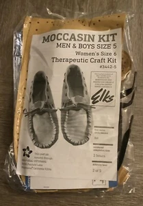 MOCCASIN Therapeutic Craft Kit Men & Boy’s Size 5 Women’s Size 6 #3442-5 Elks - Picture 1 of 4