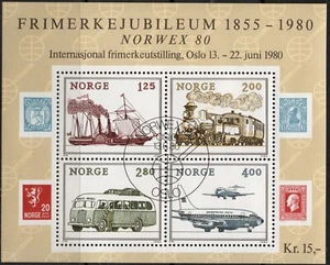 510 Noruega 1980, BL 3 canc. Norwex 80 III, MI BL 3, SC #765. - Imagen 1 de 1