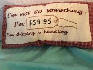 Pillow Novelty Birthday-Regarding 60 years of Age - Picture 1 of 2