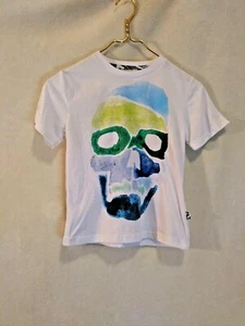 Boy's Shaun White Size S/P White Multi-Color Skull Short Sleeve T-shirt Top - Picture 1 of 4