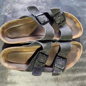 Birkenstock Arizona Women's Black Shoes US 5 Buckle Soft Footbed Birko Sandals - Picture 1 of 5