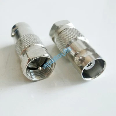 5Pcs BNC female jack to CCTV TV F type male plug RF coaxial adapter connector - Image 1 of 4