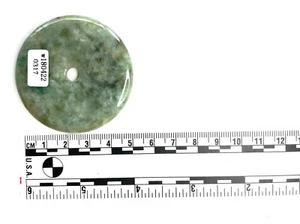 Certified Grade A 100% Natural Green Jade Donut 55x5mm Pendant  USA Seller Luck - Picture 1 of 6