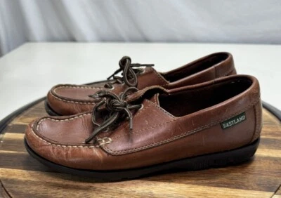 Zapatos Eastland para mujer 8,5 sin usar, puntera Oxford informales de cuero marrón con cordones Foto 1 de 4