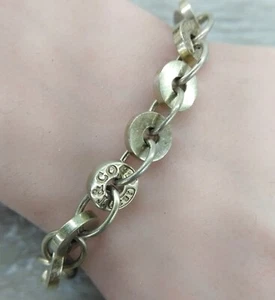 Pulsera Tiffany & Co 1837 Disco Circular Eslabón Plata Esterlina 7.5" FZZ - Imagen 1 de 5