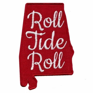 Alabama State 'Roll Tide Roll' Embroidered Iron On Patch - Picture 1 of 1