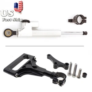 Steering Damper Stabilizer w/Bracket Mounting Holder For Kawasaki Z750 2003-2012 - Picture 1 of 9