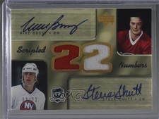 2005-06 Upper Deck The Cup Scripted Numbers /22 Mike Bossy Steve Shutt Auto HOF