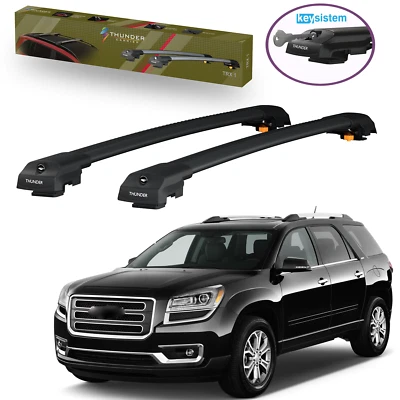 Lockable Black Aluminum Cargo Roof Rack Cross Bars Fits GMC Acadia 2007-2016 Foto 1 de 4