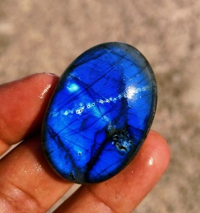 1 Pcs Natural Flashy Labradorite Rainbow Fire 92 Cts Cabochon Loose Gemstones - Picture 1 of 5