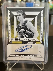 Lauri Markkanen 2023-24 Panini Black Smoke Show Auto Silver /35 - Picture 1 of 2