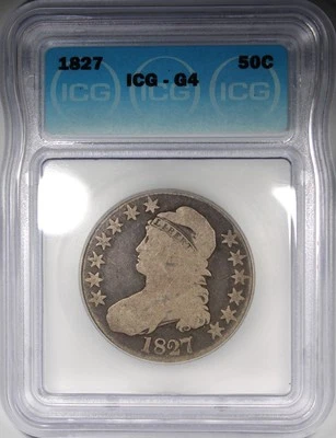 1827 Capped Bust Half Dollar ICG G4 Low Ball Type Coin - Image 1 of 4