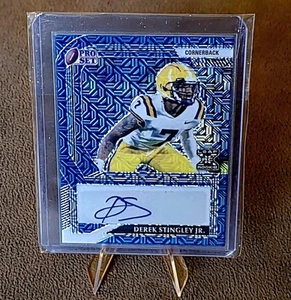 2022 Leaf Pro Set Football Derek Stingley Jr. PA-DS1 Blue Mojo Refractor Auto #d - Picture 1 of 3