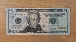 2004 ANDREW JACKSON TWENTY DOLLAR BILL STAR NOTE 04524840* - Picture 1 of 4