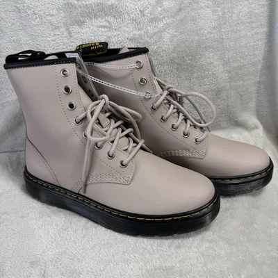 Botas de cuero de combate Dr. Martens Zavala para mujer 8 EE. UU. Hombres 7 EE. UU. AirWair Taupe/Beige Foto 1 de 4