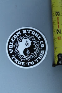 VOLCOM Stone Thorns Spikes Yin Yang True This VC3 Surfing Skateboarding STICKER - Picture 1 of 7