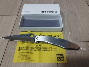 【Japaneseversion】Spyderco Police Model Folding Knife Seki City Straight blade - Picture 1 of 5