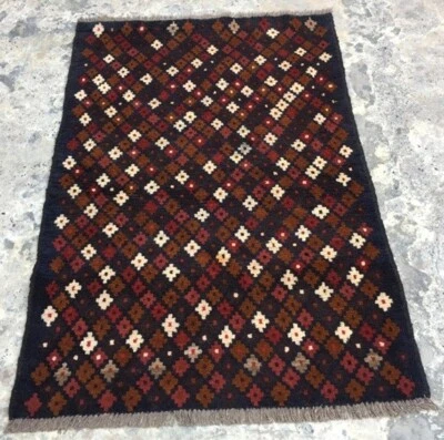 Vintage Afghan Hand knotted Rug Oushak Design Rug Small Rug Home Decor Rug,3x4ft - Image 1 of 4