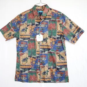 Tori Richard Shirt Mens Small Hawaiian Tropical Fish Resort Casual Button Up NWT - Picture 1 of 8
