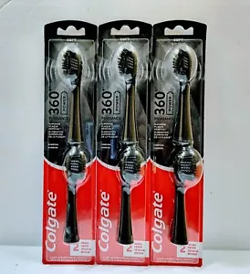 (3) Colgate 360 Power Soft Charcoal Replacement Brush Heads 2 Pack - Picture 1 of 2