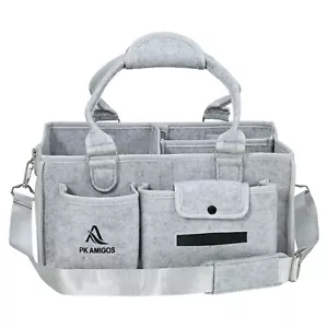 Baby Diaper Organizer Storage Box Kids Caddy Felt Changing Nappy Carrier Bag UK - Picture 1 of 11