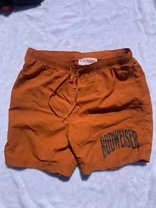 Pacsun Budweiser Swim Shorts Mens Large Nylon Orange Board Trunks Drawstring - Picture 1 of 3
