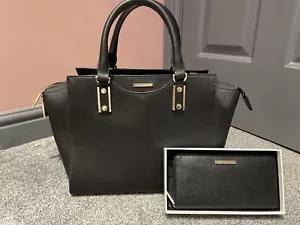 Black Hugo Boss Textured Leather Multiway Totebag With Matching Zip around Purse - Picture 1 of 13