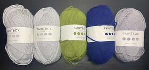(Lot of 5) Paintbox Simply Chunky Yarn 100g, Gray Green Blue - Picture 1 of 8