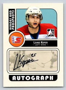 2008-09 ITG Heroes and Prospects AUTO #ALK Levko Koper (ref 199377)