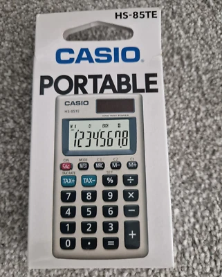 CASIO HS-85TE Pocket calculater. New, Boxed & Sealed - Image 1 of 4