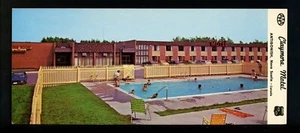 Oversized postcard Canada Nova Scotia Antigonish Claymore Motel pool - Picture 1 of 2