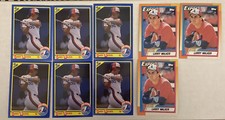 1990 6 Score 3 Topps (9 card lot) Larry Walker RC Montreal Expos Baseball Card