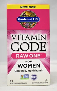 Garden of Life Vitamin Code Raw One for Women Multivitamin 75 Capsules - Picture 1 of 4