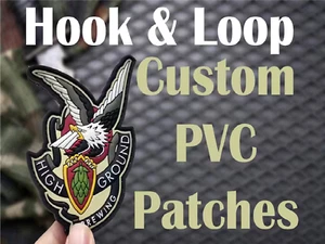 Custom PVC Iron On Patches , Made To Order , Hook And Loop Patches,PVC Patches . - Picture 1 of 15