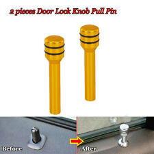 Gold Universal Truck Interior Door Lock Knob Pull Pin Cover Aluminum alloy New