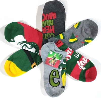 Calcetines Elfos 6 Pares Mujer No Show Película de Navidad Se Ajusta a Zapato Talla 4-10 Regalo de Navidad Foto 1 de 3