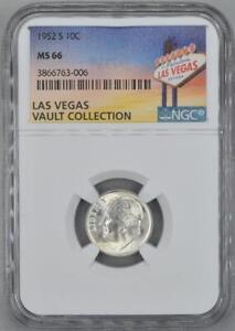 1952-S Roosevelt Dime NGC MS 66 Las Vegas Vault Collection